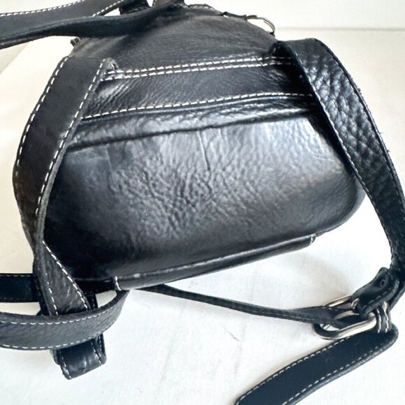 Stone Ridge Black Leather Mini Backpack - Picture 4 of 5
